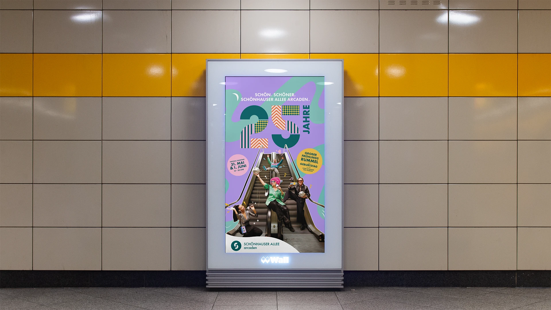 Werbeposter Ubahn Kampagne 25 Jahre Schönhauser Allee Arcaden 