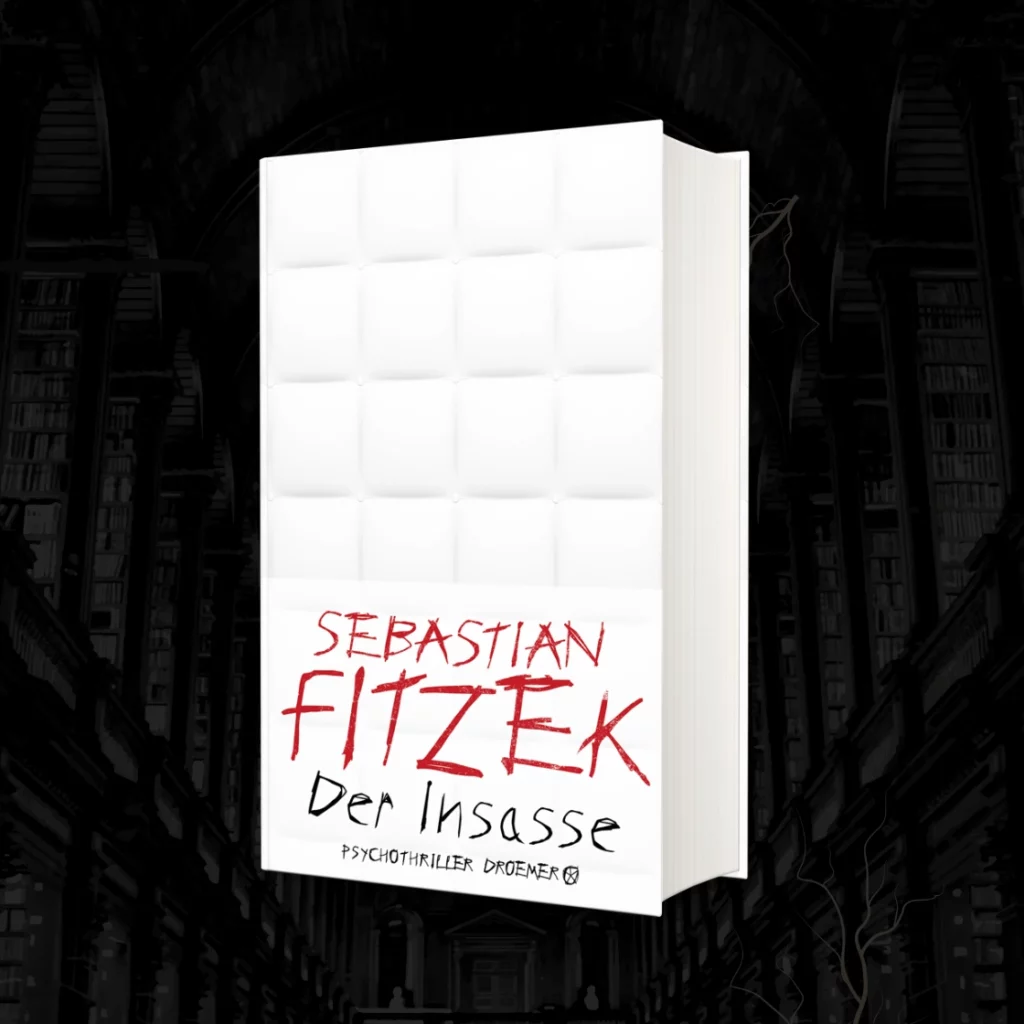 A picture shows the cover and book Der Insasse by Sebastian Fitzek.