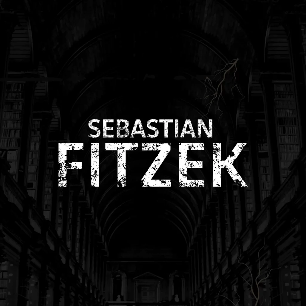 One picture shows the logo and the name of the well-known and award-winning Sebastian Fitzek.