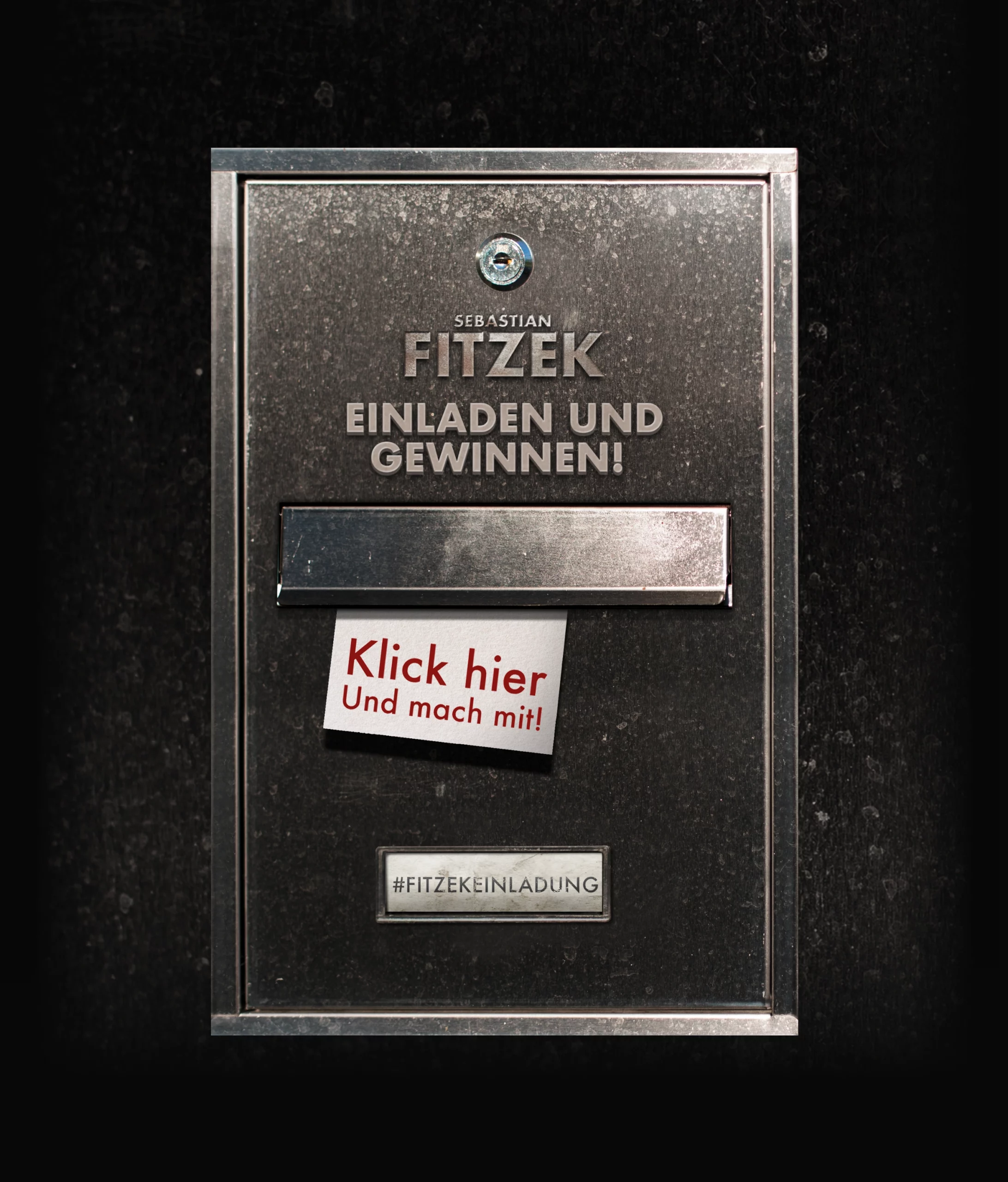 A picture shows the book cover of the invitation by Sebastian Fitzek.