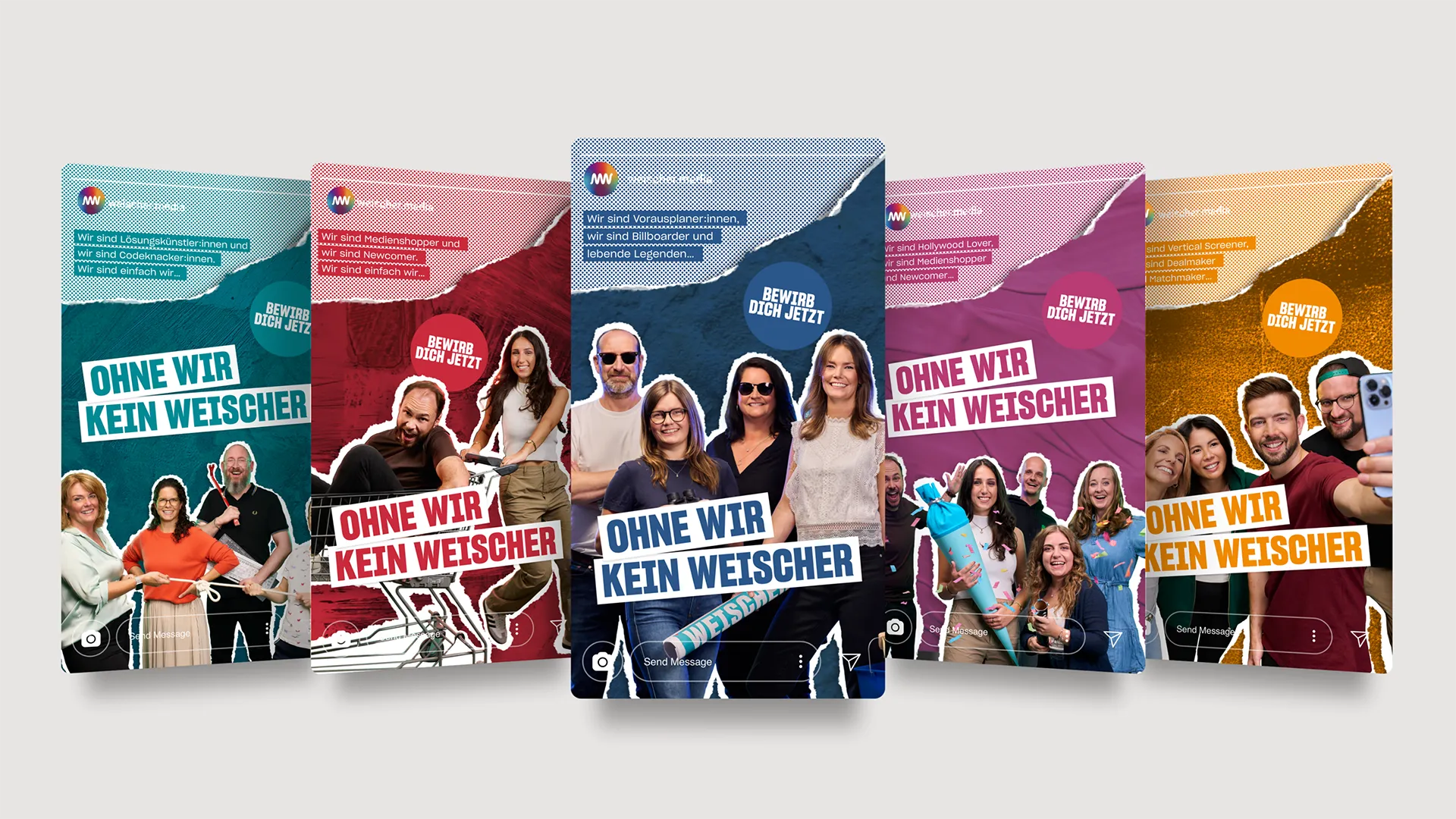 Ein Bild zeigt die Employer Branding Kampagner "Ohne wir kein Weischer" der Weischer GmbH.